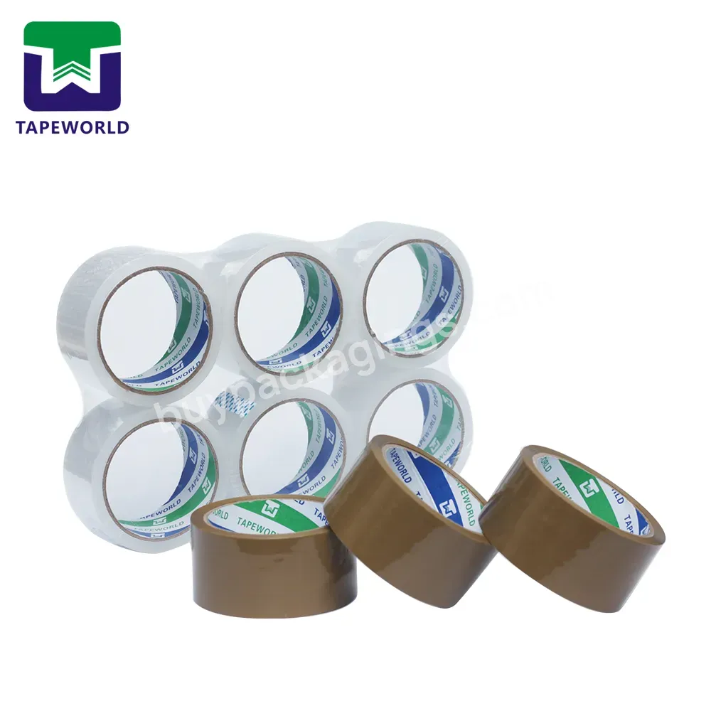 Guangdong Factory Custom Bopp Strong Self Adhesive Parcel Tape Acrylic Glue Brown Carton Packing Tape Rolls