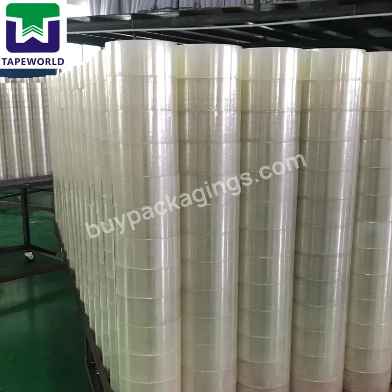 Guangdong Supplier Packaging Waterproof Transfer Opp Bopp Strong Adhesive 2" X 110 Yard Clear Adhesive Packing Tape