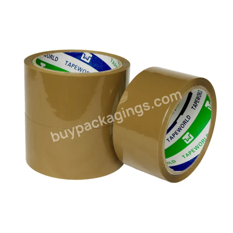 Guangdong Tape Factory Acrylic Bopp Brown Tan 3 Inches X 110 Yards Custom Designed Packing Shipping Box Tape