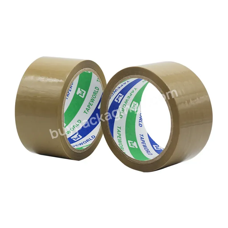 Guangdong Tape Factory Acrylic Bopp Brown Tan 3 Inches X 110 Yards Custom Designed Packing Shipping Box Tape