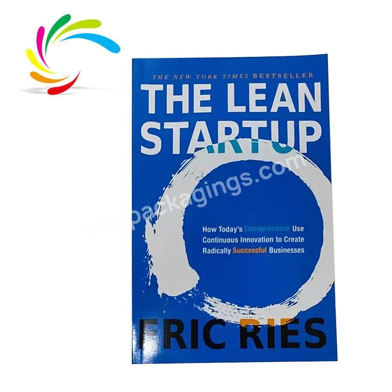 Guangzhou Factory printing latest bestseller English book The lean startup stock paperback color cover reading books for adults