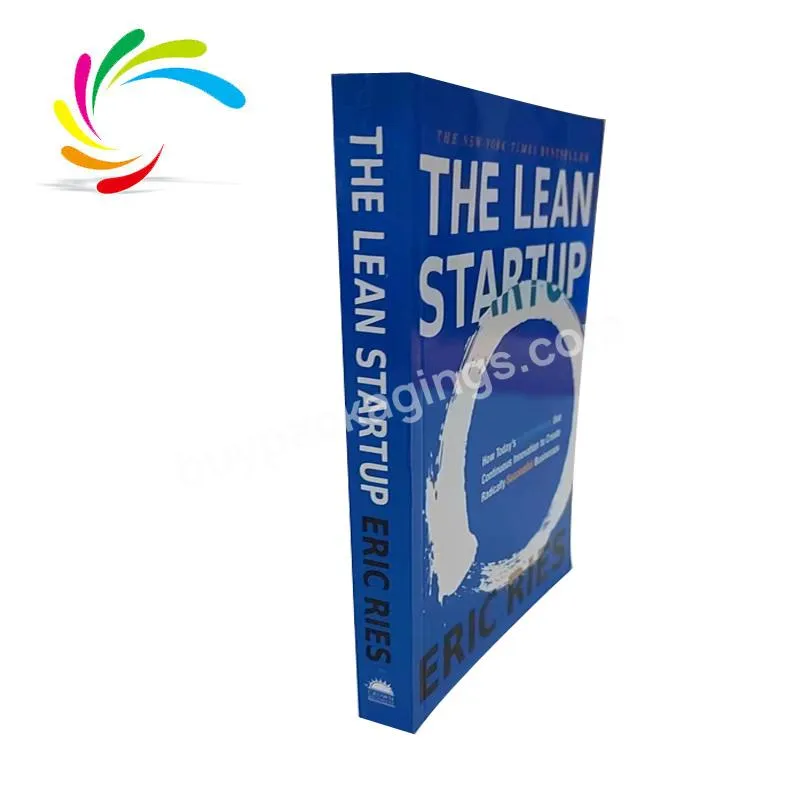 Guangzhou Factory printing latest bestseller English book The lean startup stock paperback color cover reading books for adults