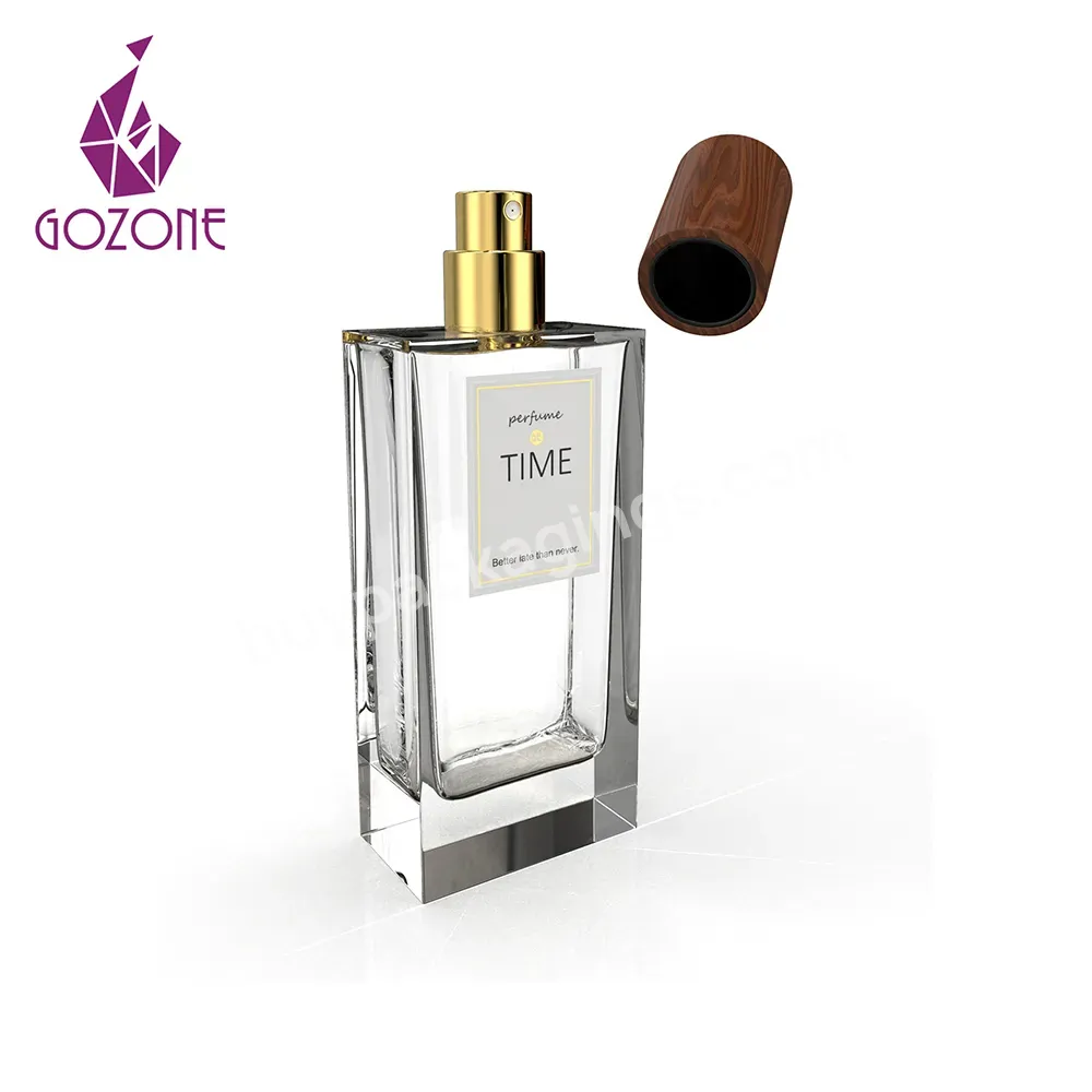 Guangzhou Fragrance 100 Ml 50 Ml Cologne Square Glass Bottle Perfume With Pump Sprayer