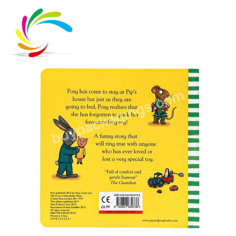 Guangzhou printing factory New arrival hardcover Bestseller Pip Posy the bedtime frog children kids board book in stock