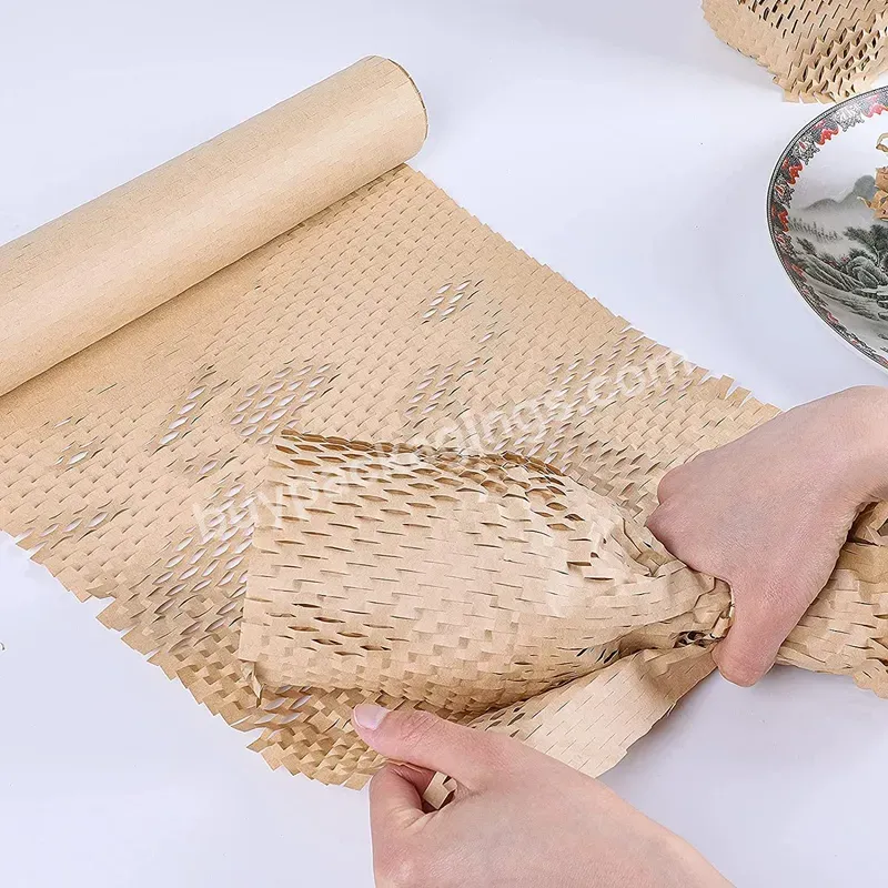 Guangzhou Supplier Wholesale Recyclable Cushion Honeycomb Packaging Flower Brown Honeycomb Kraft Paper Roll - Buy Honeycomb Paper Wrap,Gift Wrapping Honeycomb,High Speed Expands Honeycomb Paper Wrap.