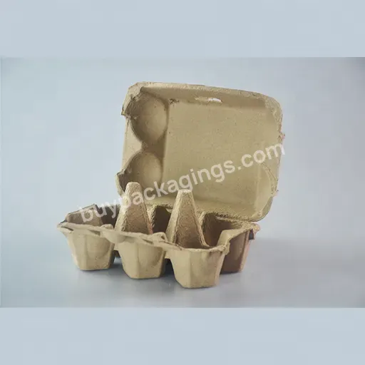 Half Dozen Egg Boxes 6 Cells Paper Pulp Egg Holders Cartons Durable Biodegradable Egg Container For Home Store Storage