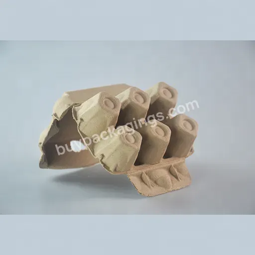 Half Dozen Egg Boxes 6 Cells Paper Pulp Egg Holders Cartons Durable Biodegradable Egg Container For Home Store Storage
