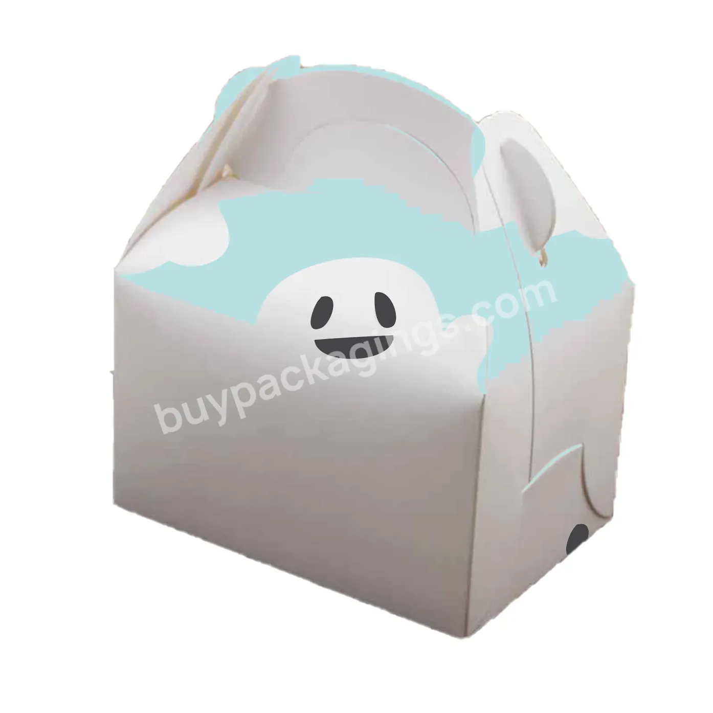 Halloween Corrugated Paper Package Handbag Box Packaging Logo Luxury Small Jewelry Food Doll Box Packaging Clear Front