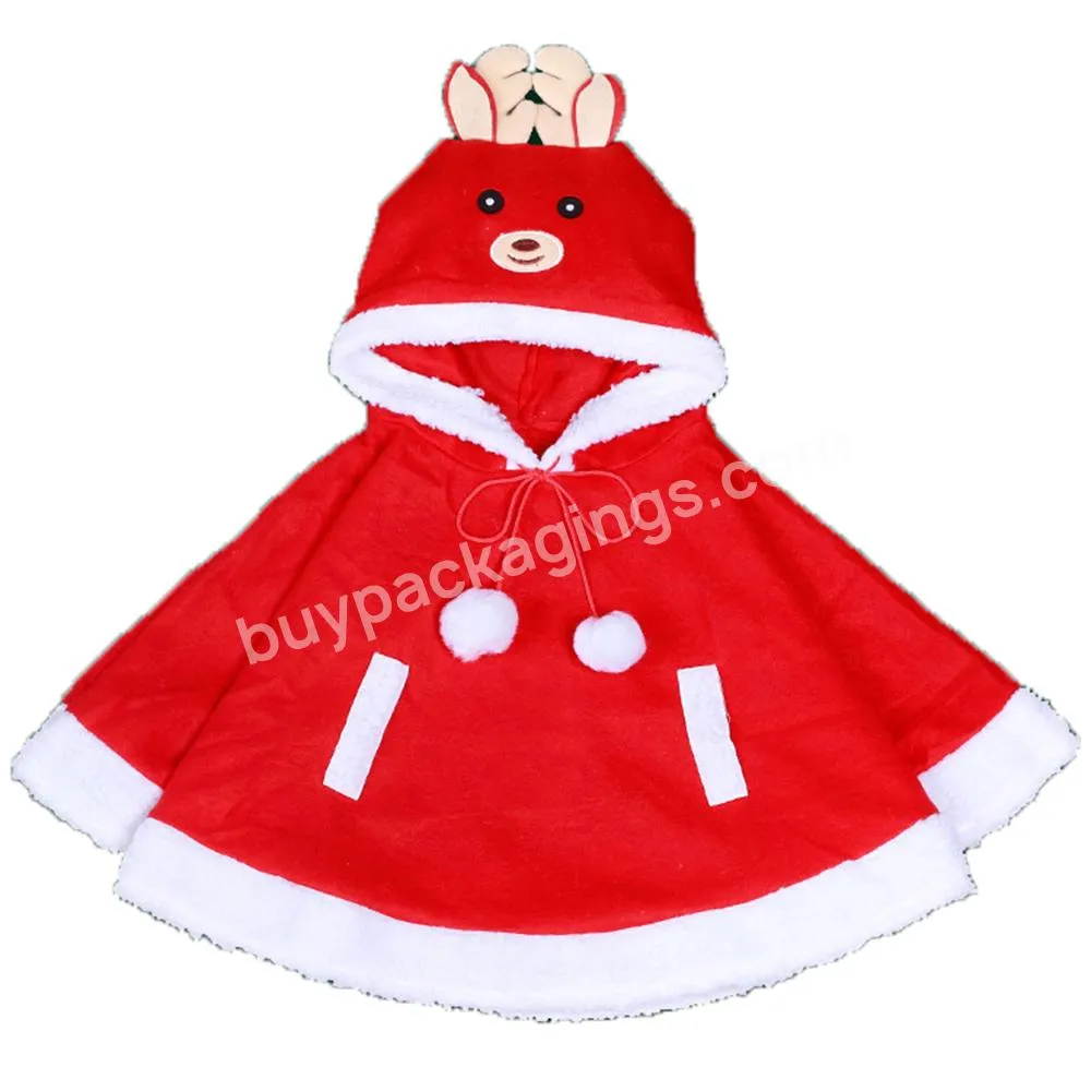 Halloween Santa Clothing Kids Christmas Costume Cloaks Dress Up For Girl