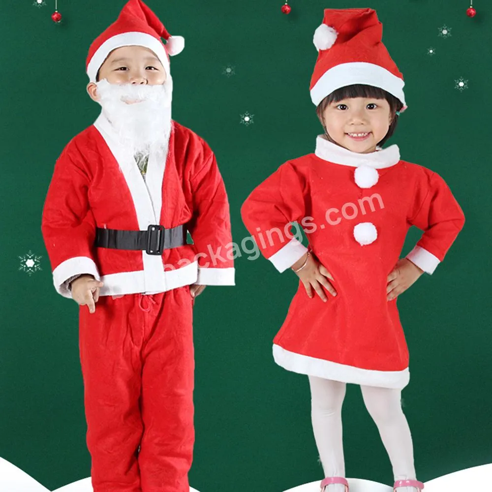 Halloween Santa Clothing Kids Christmas Costume Cloaks Dress Up For Girl