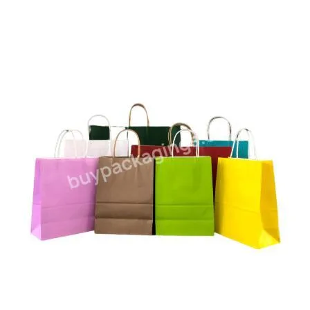 Handheld Kraft Custom Logo Free Sample Takeout Packaging Clothing Shopping Packaging Bag