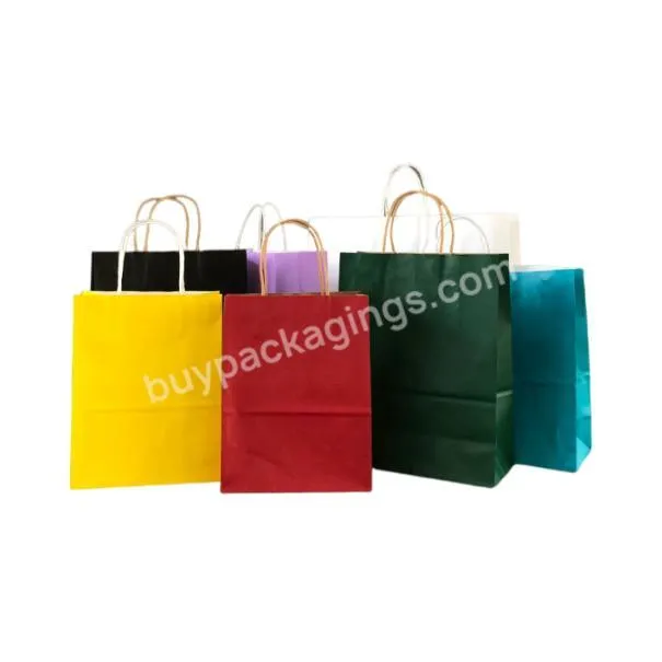 Handheld Kraft Custom Logo Free Sample Takeout Packaging Clothing Shopping Packaging Bag