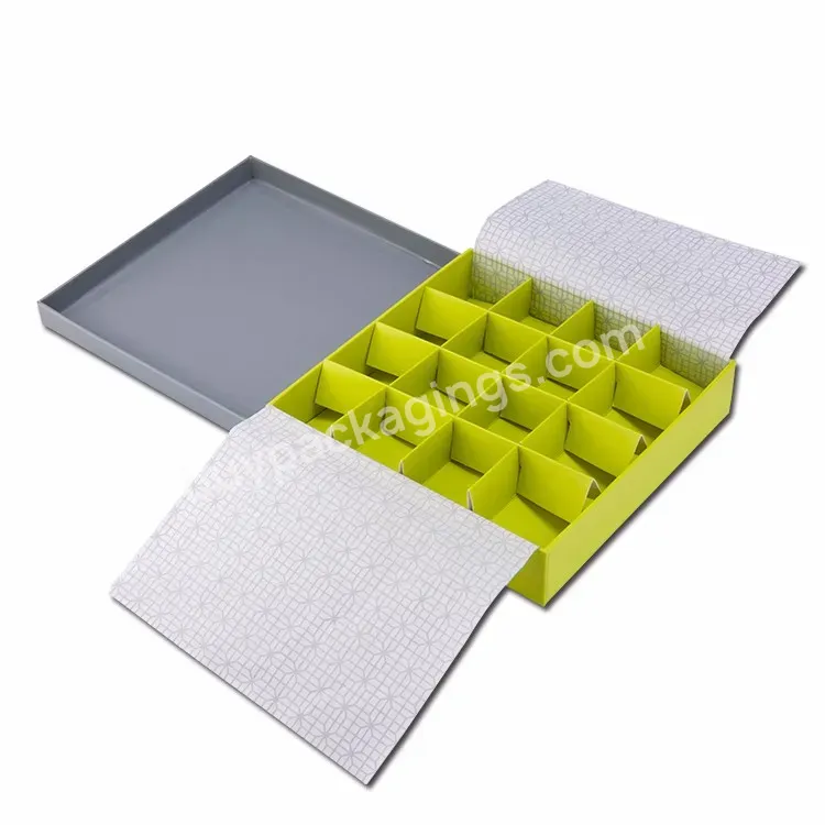 Handmade Cardboard Customized Chocolate Paper Packaging Box With Paper Tray