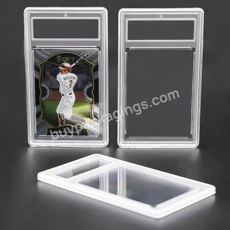 Hard Acrylic Cases Plastic 35pt 55pt 100pt Slab Graded Card Display Holder Plastic Toploaders Holder Sports Card Slab For Psa