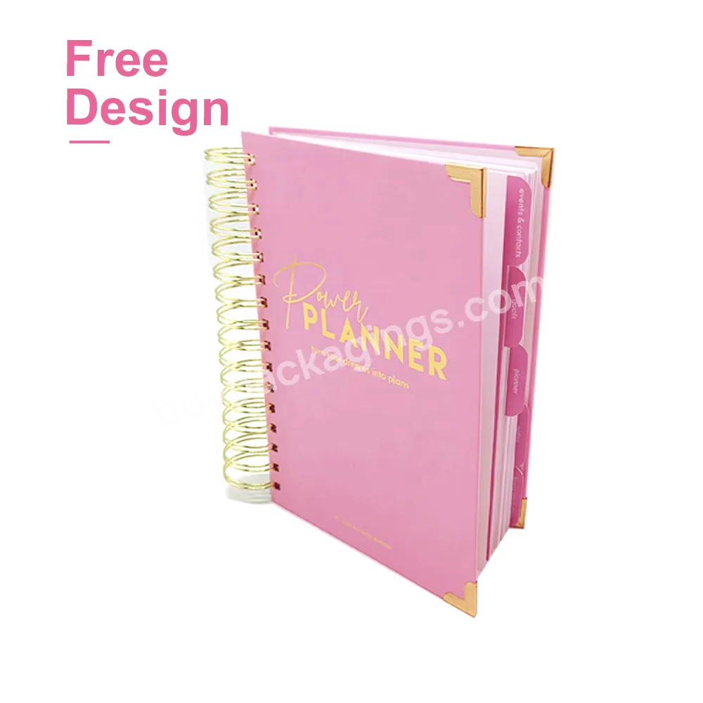 Hardcover Daily Weekly Event Student Planner Notebook Printing Custom Design Planner