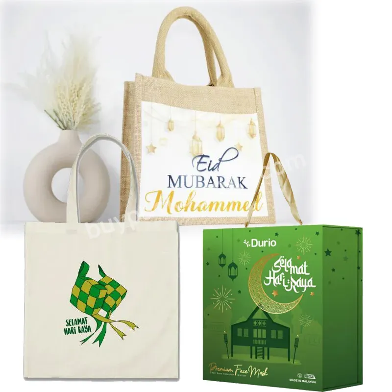 Hari Raya Haji Ramadan Saudi Arabia Custom Non Woven Bag Eco Friendly Grocery Jute Cloth Non Woven Fabric Tote Shopping Bags