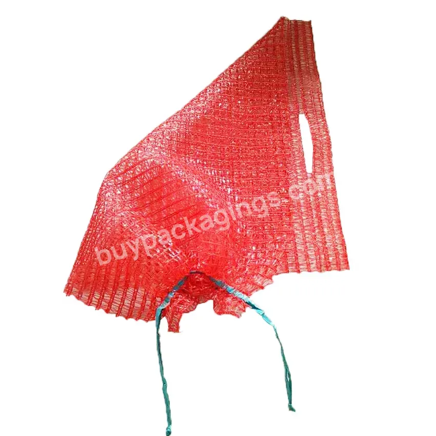 Hdpe Drawstring Raschel Mesh Net Bag For Vegetables Fruits