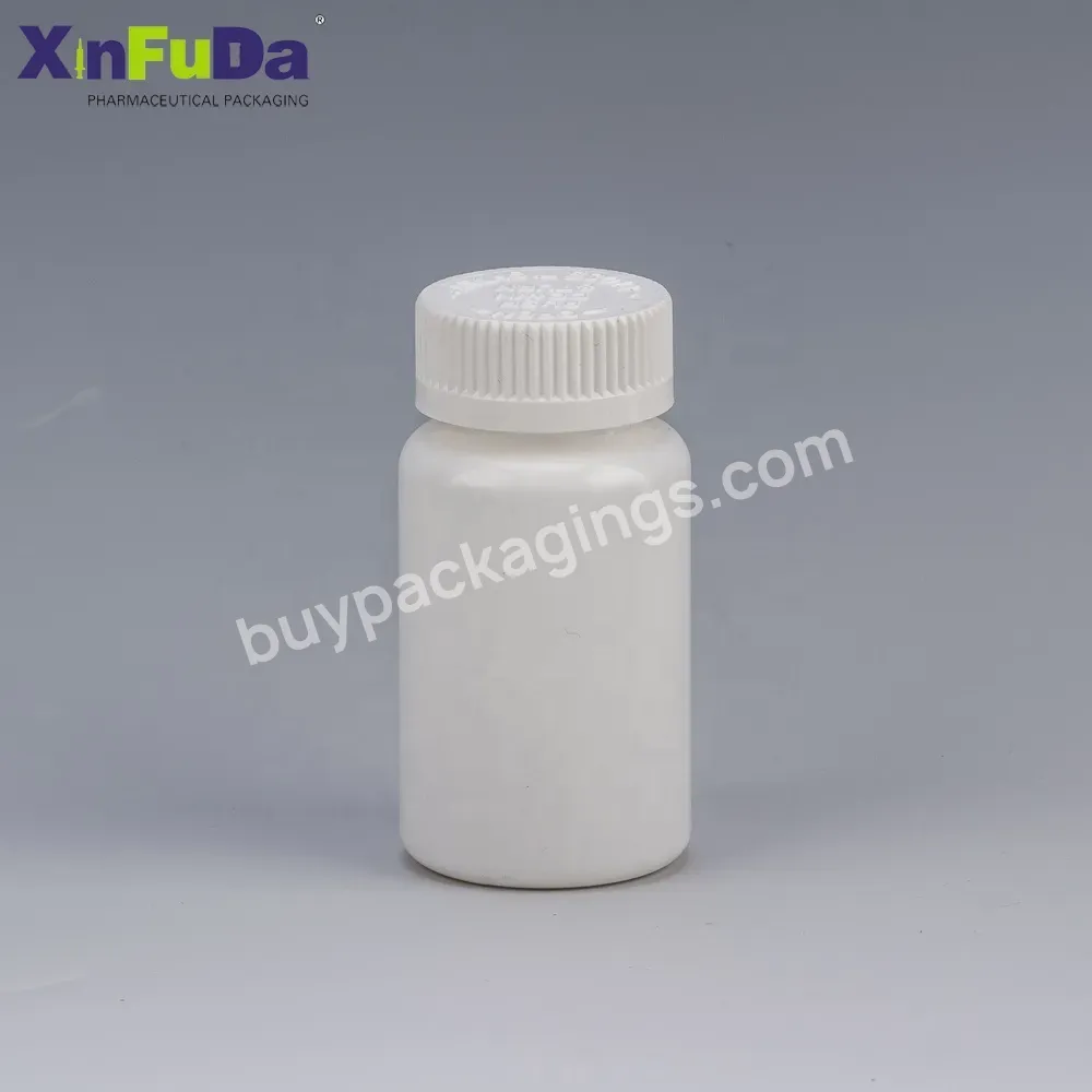 Hdpe Material 85ml Medicine Plastic Pill Bottles Medical Capsule Bottle With Cr Cap