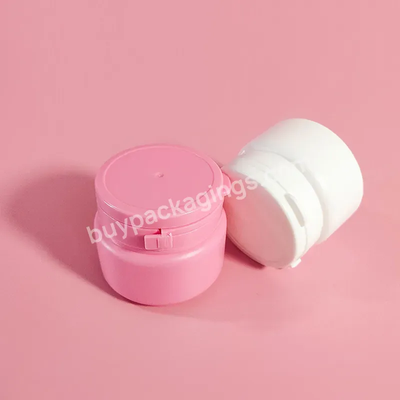 Hdpe Plastic Round Cream Jar Tearing Cap Pull Jar Wholesale Factory Cosmetics Packaging Containers