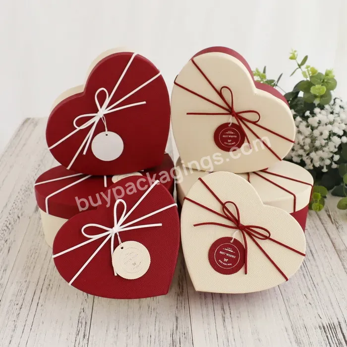 Heart Shape Boxes Valentines Day Boxes Packaging Gift Accessories Customized Hair Ribbon Fur Wigs Socks