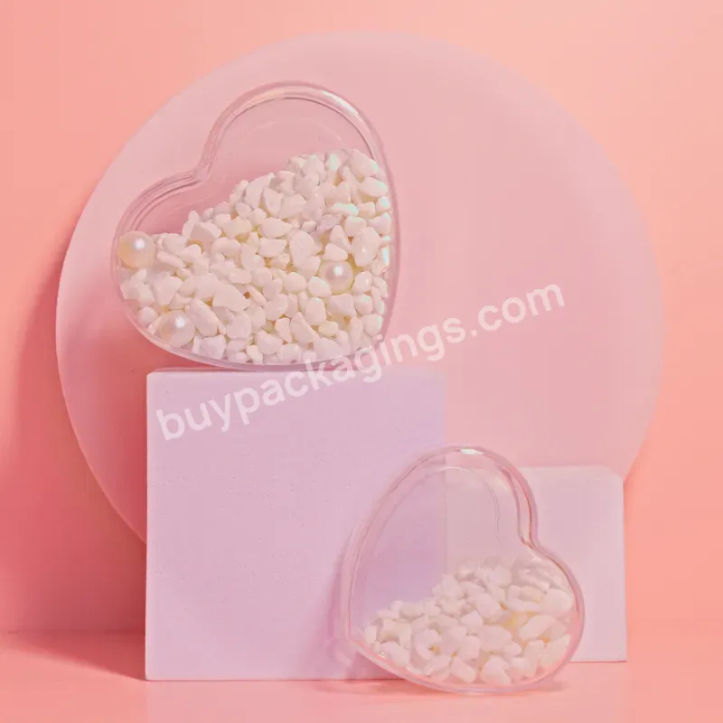 Heart Shape Ps Jar Candy Box Clear Color Whole Sale In Stock