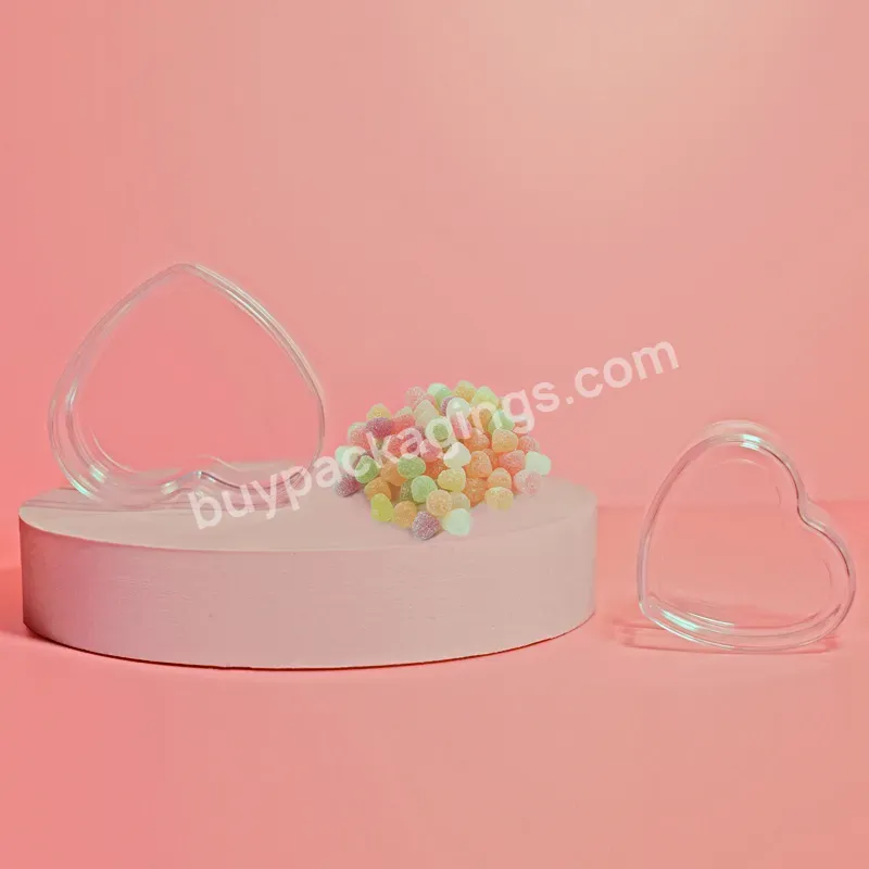 Heart Shape Ps Jar Candy Box Clear Color Whole Sale In Stock