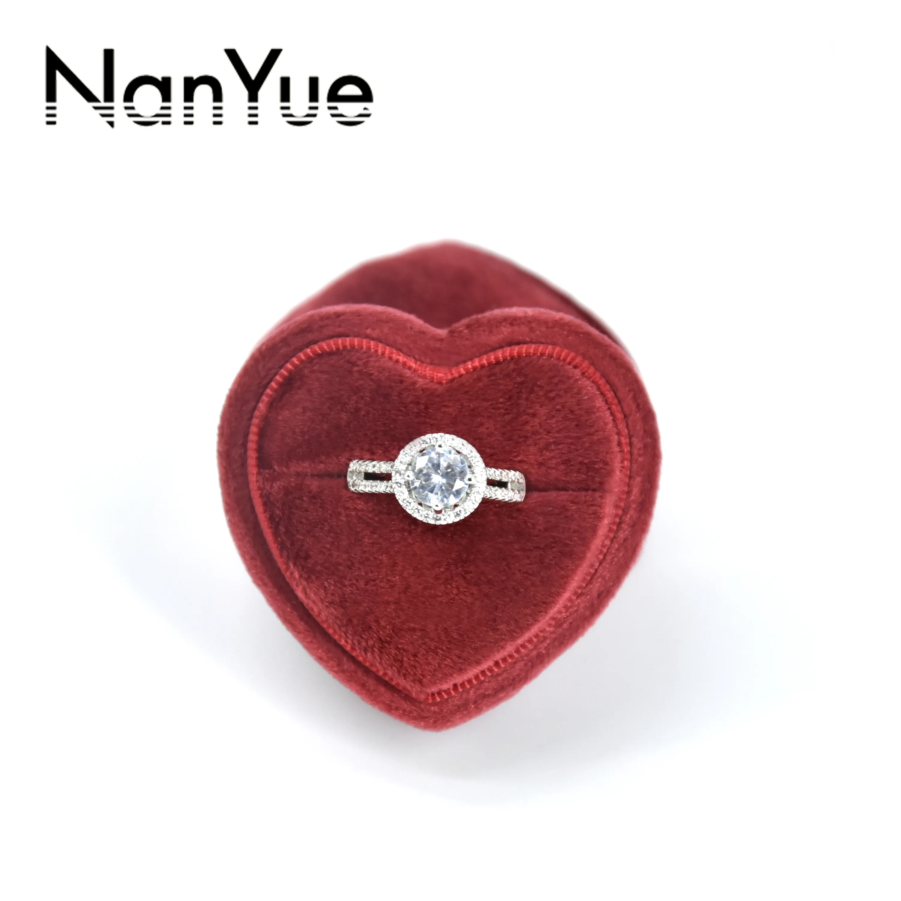 Heart Shape Ring Box Wholesale Velvet Ring Box Custom Jewelry Packaging For Proposal