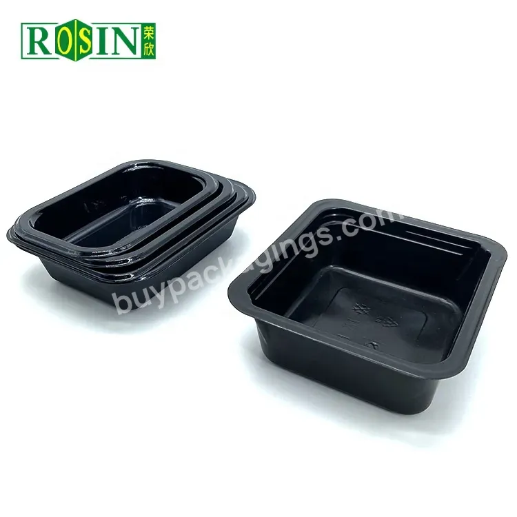 Heat-resistant Durable Pp Cpet Vacuum Formed Plastic Meat Tray Disposable Plastic Microwaveable Black Food Packaging Tray