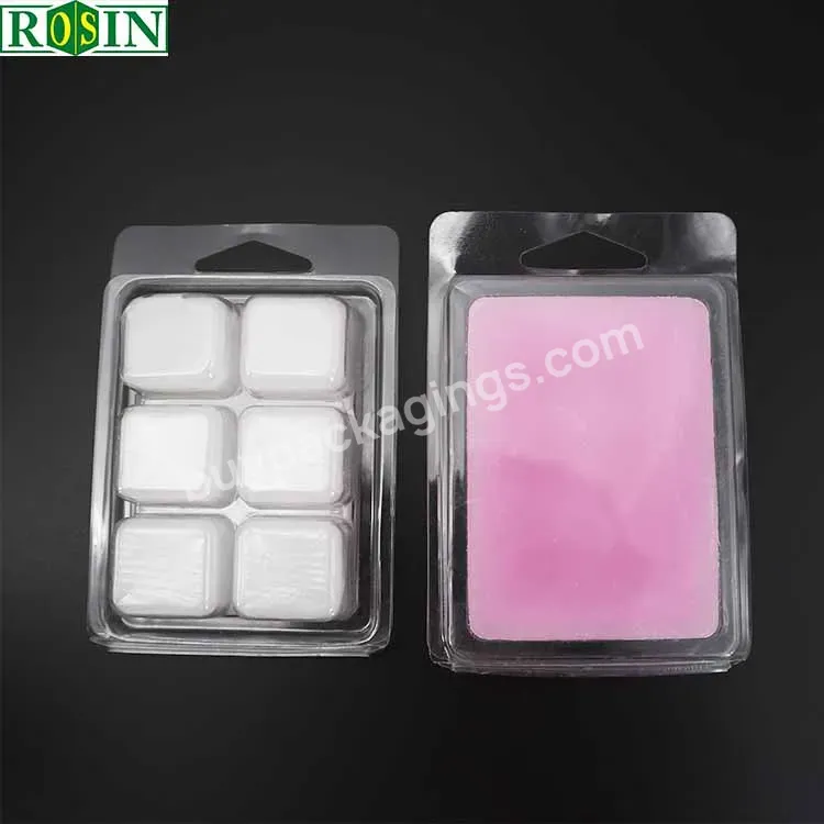 Heat-resisting Clear Pvc 6 Cativy Plastic Wax Melt Packaging 78g Capacity Candle