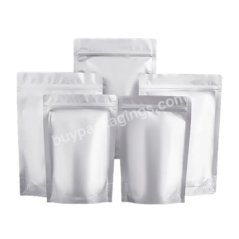 Heat Seal Aluminum Packaging Bags Stand Up Zipper Food Aluminum Foil Bags For Chips
