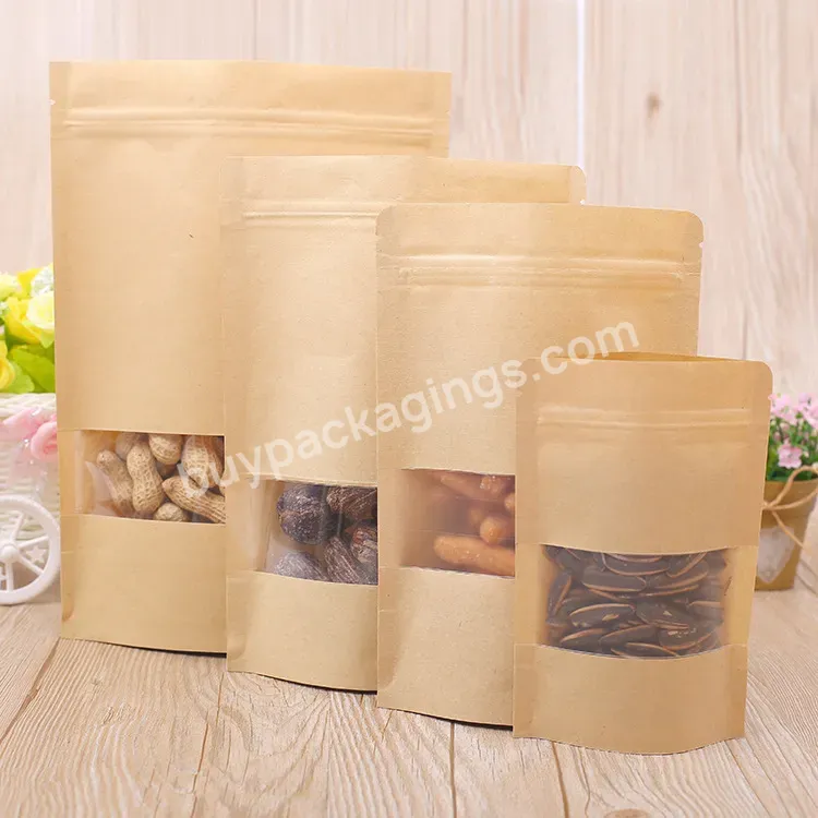 Heat Seal Mylar Bag Custom Ziplock Stand Up Pouch For Food Packaging Bag Plastic Seal Zipper Bag