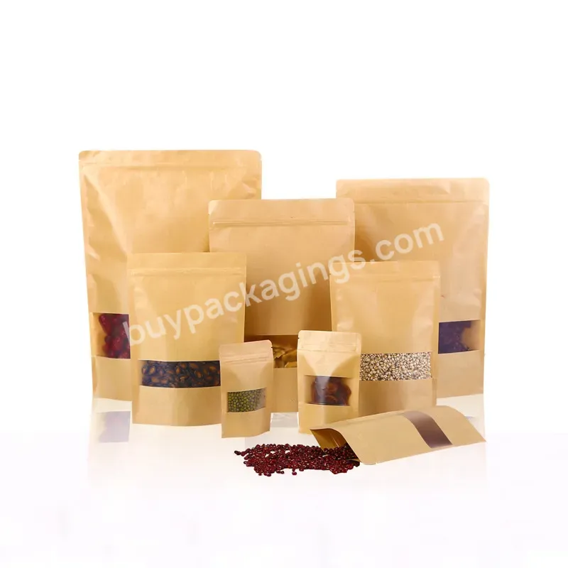 Heat Seal Mylar Bag Custom Ziplock Stand Up Pouch For Food Packaging Bag Plastic Seal Zipper Bag