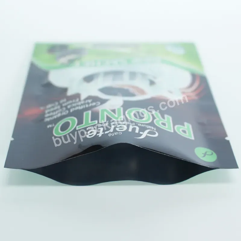 Heat Seal Plastic Flat Bag Custom Color Printed Three Side Sealed Pouch For Food Packaging