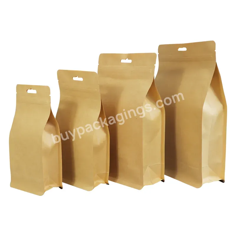 Heat Sealable Promotional Paper Tea Bags Square Bottom Stand Up Zipper Pouch Kraft Brown Paper Bag - Buy Brown Paper Bag,Promotional Paper Bags,Sealable Paper Tea Bag.