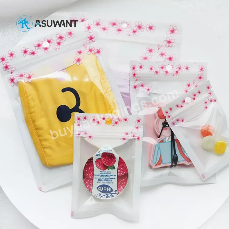 Heat Sealing Custom Pvc Pe Zipper Bag Zip Bag For Garment Underwear Swimwear Packing