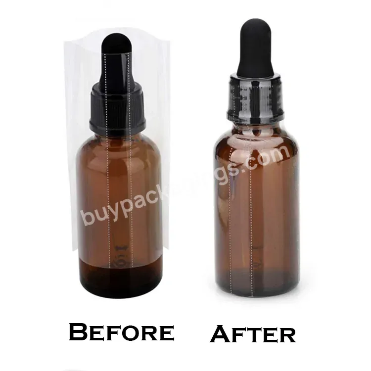 Heat Shrink Wrap Beard Oil Bottle Wholesale Pet Shrink Wrap For Glass Dropper Bottle And Paper Box