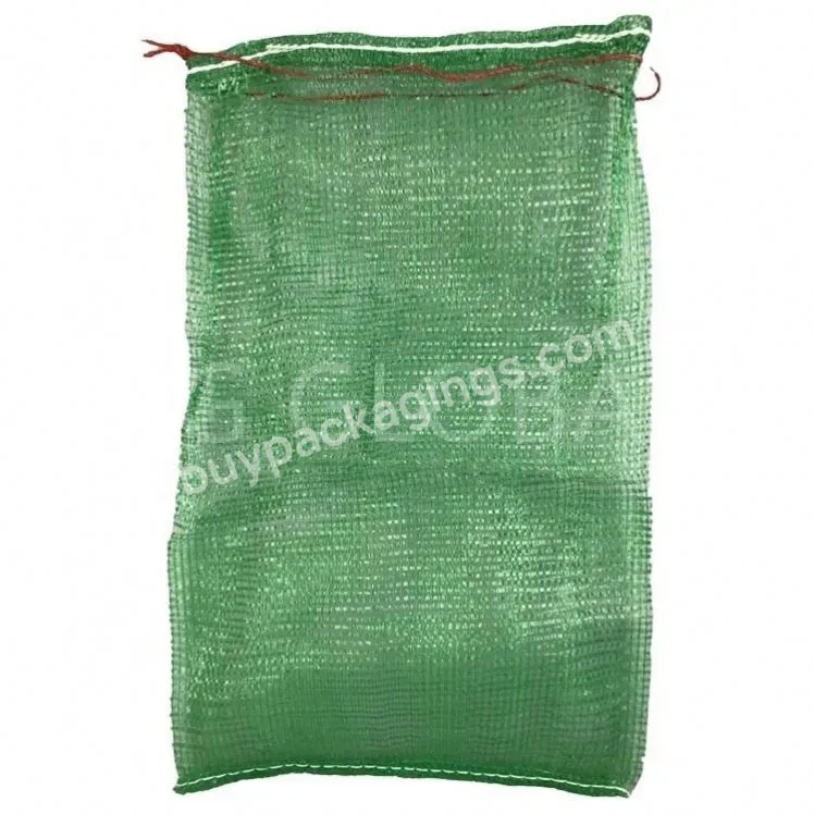 Heavy Duty Drawstring Grocery Net Onion Mesh Bag For Vegetable And Fruit