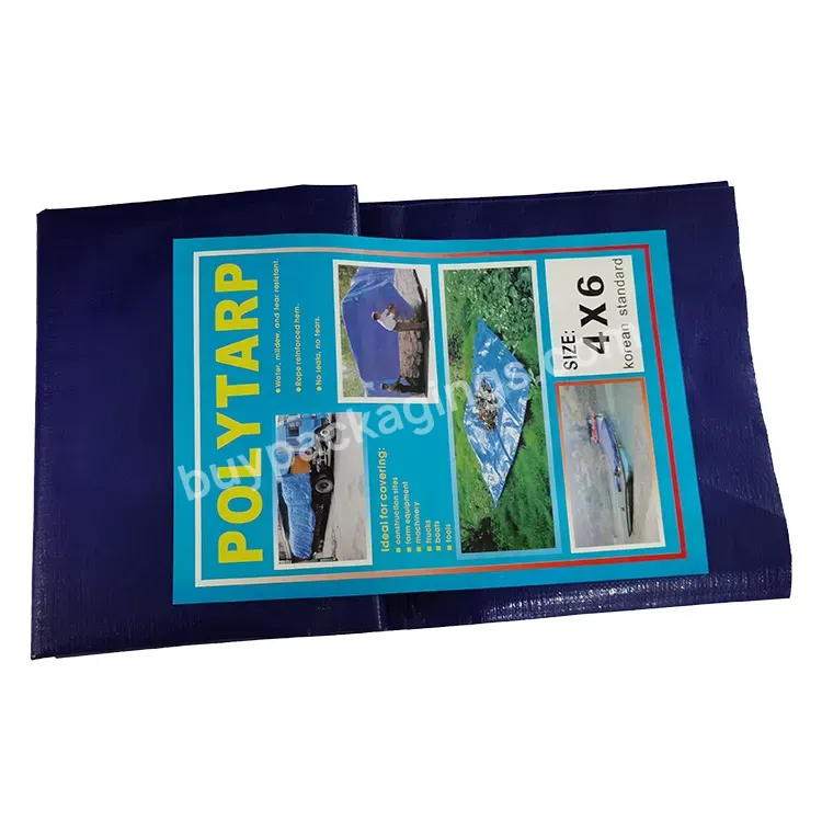 Heavy Duty Factory Price Tarp Waterproof Polyethylene Plastic Blue Tarpaulin For Outdoor Cover