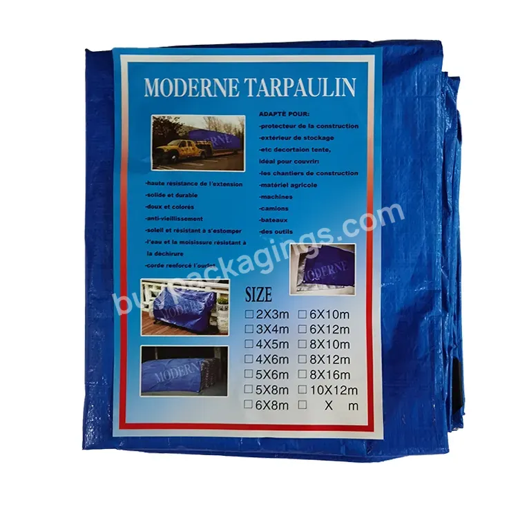 Heavy Duty Waterproof Polyethylene Customized Tarpaulin Plastic Sheet 4m*6m