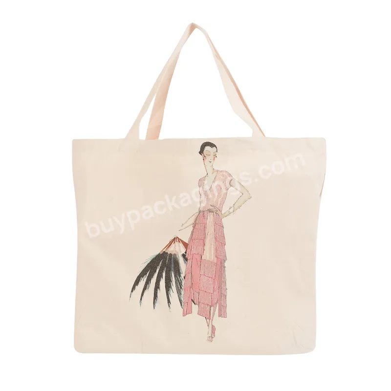 Heavy Duty Women's Canvas New Bags Shopping Extra Large Cotton Logo Tote Bag With Custom Printed Logo Pocket And Zipper