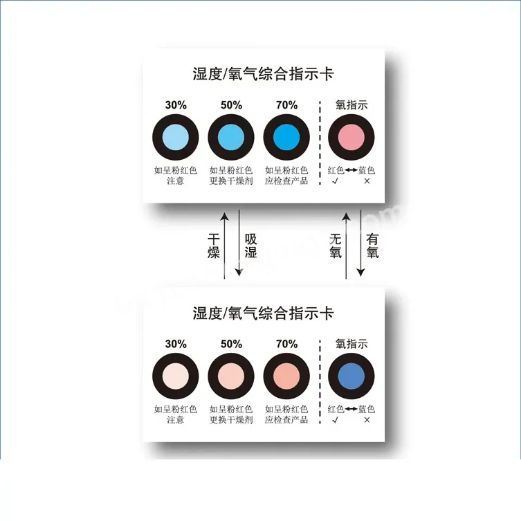 Hic Electronic Component Humidity Indicator Card 3 Or 6 Points Humidity Indicator Card