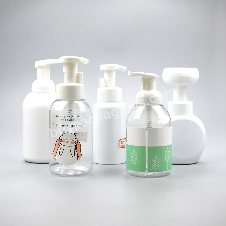 High End 300 Ml 500ml Pcr Pet Plastic Handwash Container Hand Wash Foam Soap Pump Dispenser Bottles With Refillable Liquid - Buy Hand Wash Soap Foam Bottles.