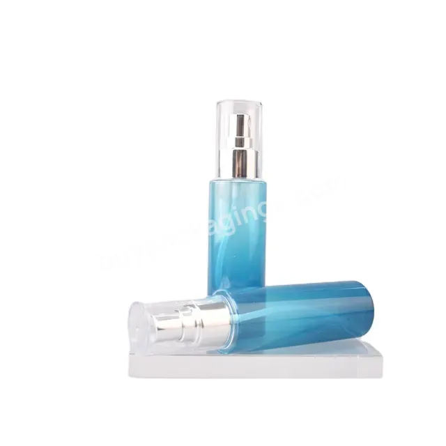 High-end Blue Gradient Plastic Packing Bottle 30ml 150ml 500ml Lotion Bottle Luxury Skincare Bottle With Lotion Pump