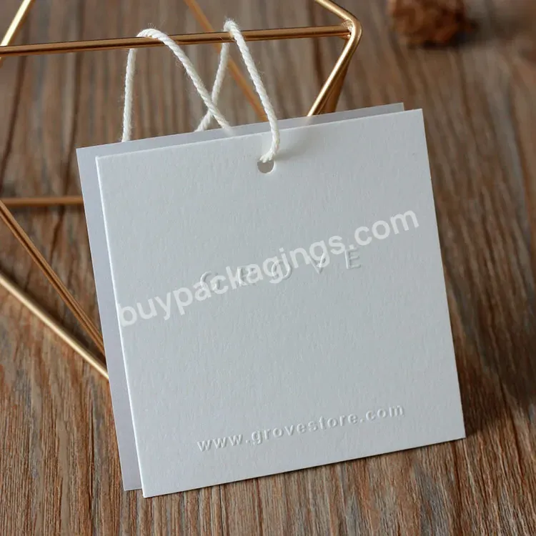 High End Clothing Hang Tag Luxury White Thick Paper Hang Tags Double Pieces For Garment Clothes 2 Pieces Hang Tag - Buy Special Paper Hang Tag,Paper Swing Tags,2 Piece Swing Tag.