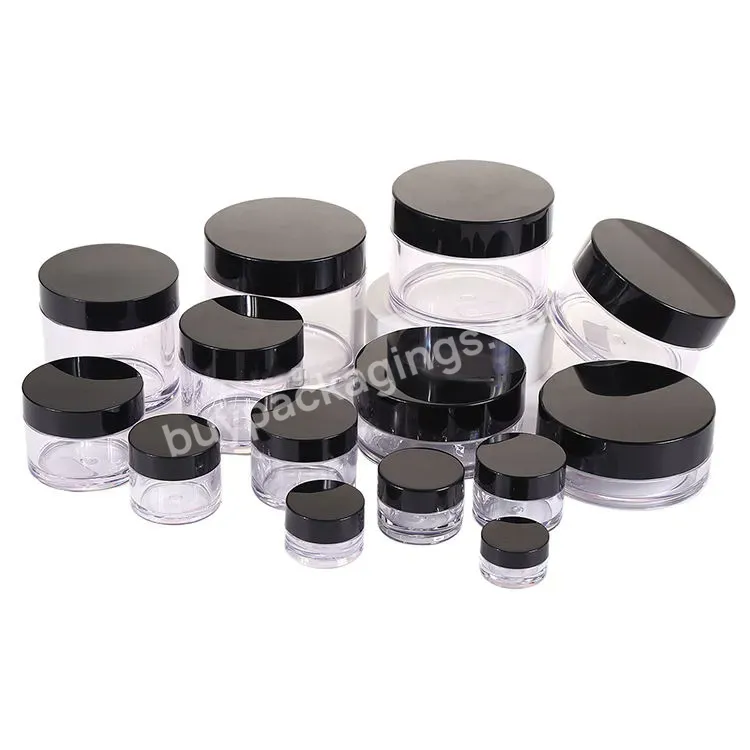 High-end Cosmetic Empty Cream Jar Pot Boxes Wholesale Empty Cosmetic Packaging 100g Transparent Matte Wide Mouth Pet Bottle