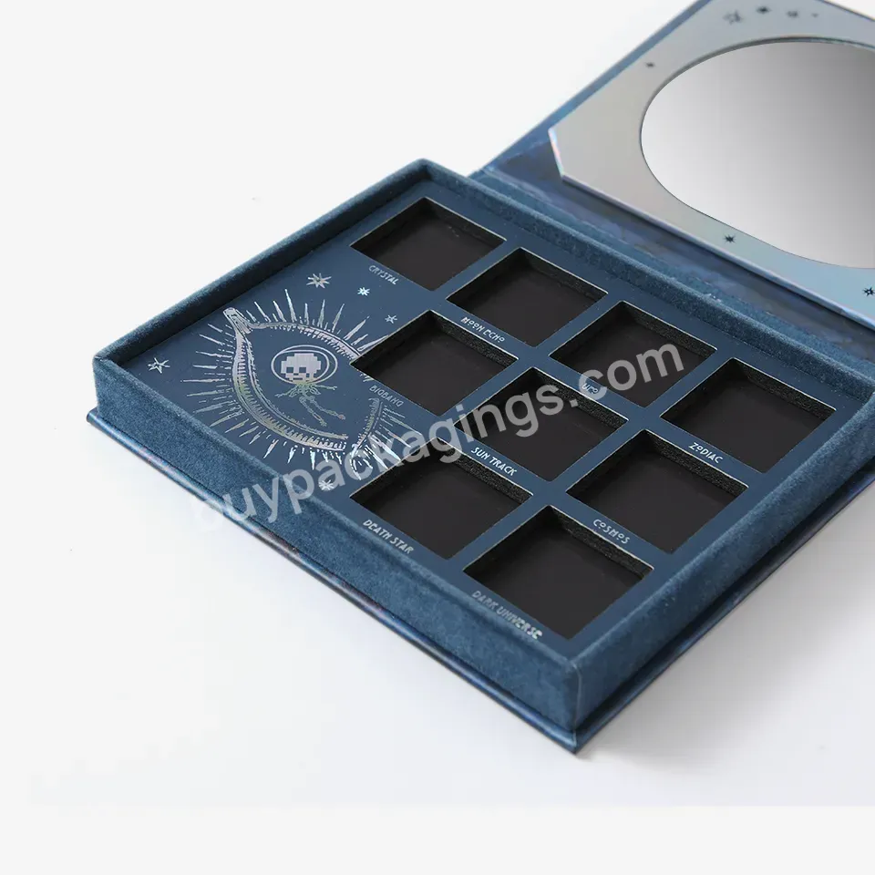 High-end Custom Eyeshadow Palette Packaging Manufacturers 9 Colors Square Eyeshadow Box