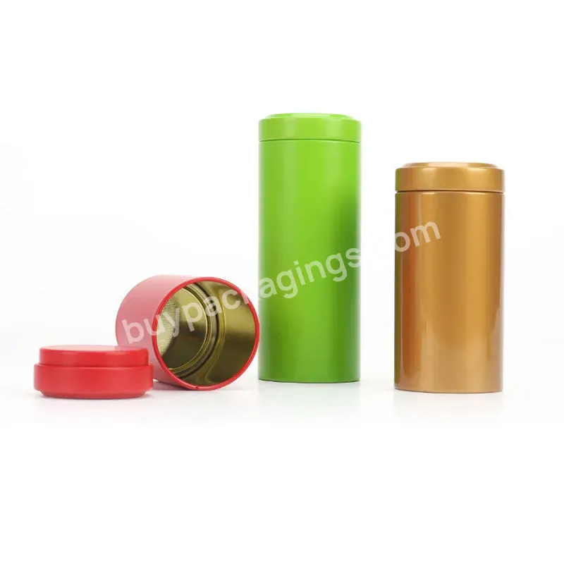 High-end Mini Portable Small Round Aluminum Alloy Tea Tin Box Customized Logo Printing Coffee Can Metal Can