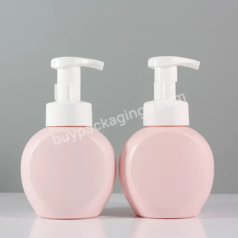 High End Plastic Cylinder Pet Bottle Matt Silver Pump 500ml Custom Logo Soap Liquid Shampoo Foam Bottle