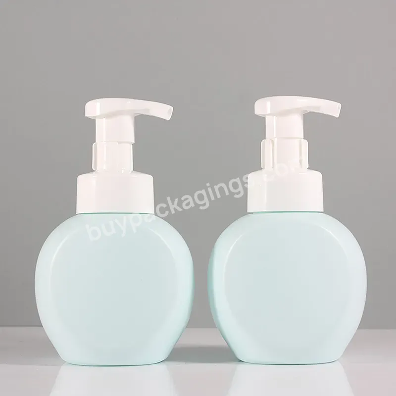 High End Plastic Cylinder Pet Bottle Matt Silver Pump 500ml Custom Logo Soap Liquid Shampoo Foam Bottle