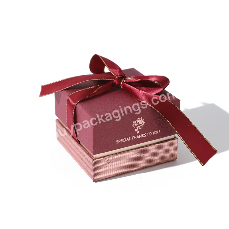 High-end Ribbon Lid & Base Gift Box Boutique Valentine's Day Jewelry Box Universal Cosmetics Storage Box